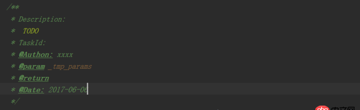 java - IDEA 修改方法注釋模板