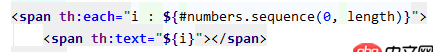 javascript - thymeleaf模板 只有l(wèi)ength如何循環(huán)生成標(biāo)簽？
