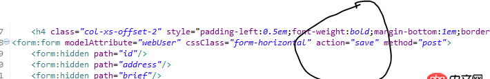 java - 如圖，jsp頁面的form中的action是怎么映射到這個位置的？為什么不寫dynUser就可以映射到save？