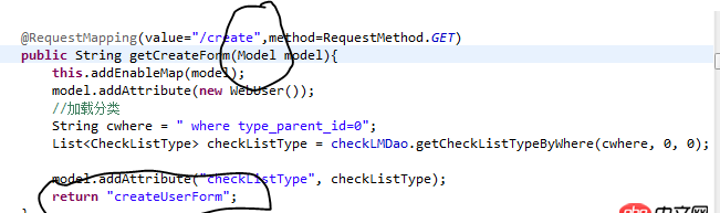 java - 這個model是哪里來的?這個return返回的是請求轉發嗎?