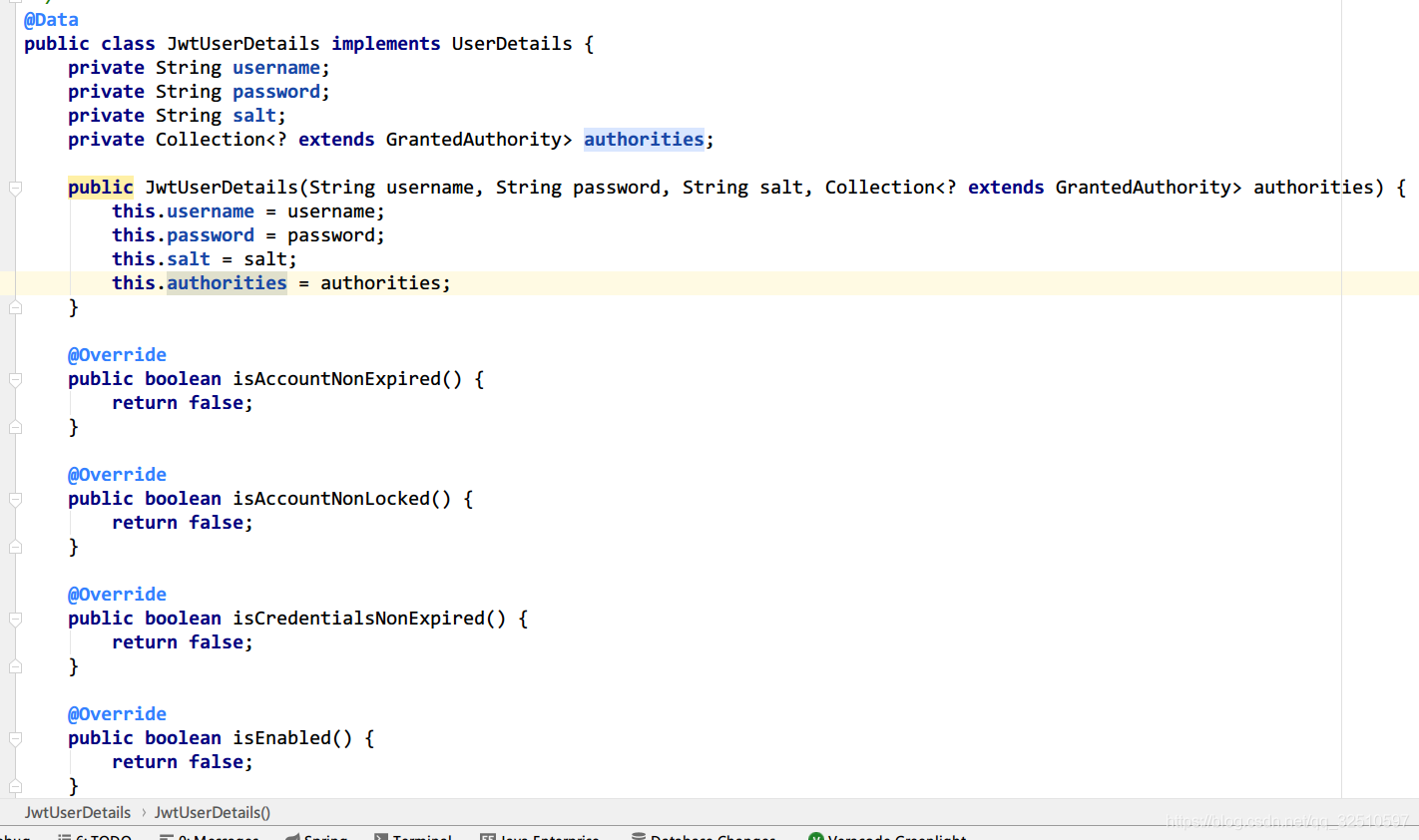 解決Spring Security 用戶帳號已被鎖定問題