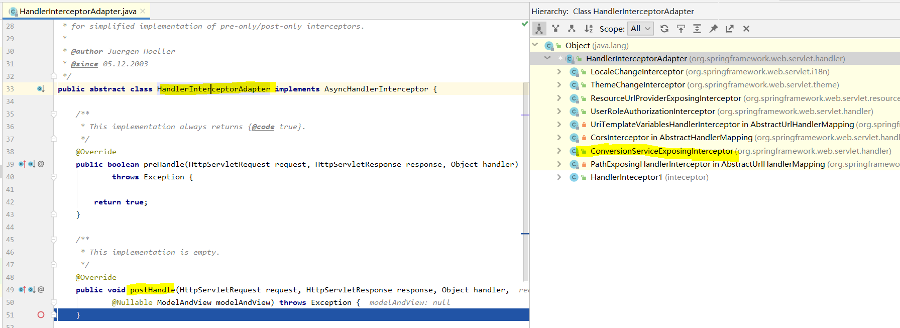 Spring HandlerInterceptor實現(xiàn)原理代碼解析