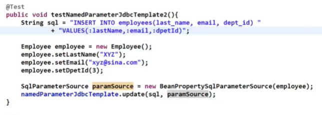 Spring jdbc具名參數(shù)使用方法詳解