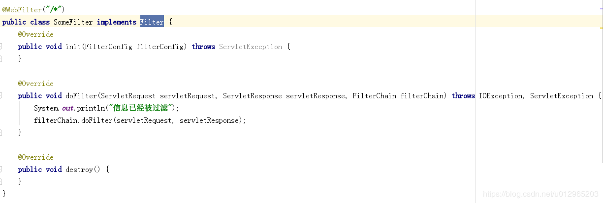Spring Boot使用Servlet及Filter過(guò)程詳解