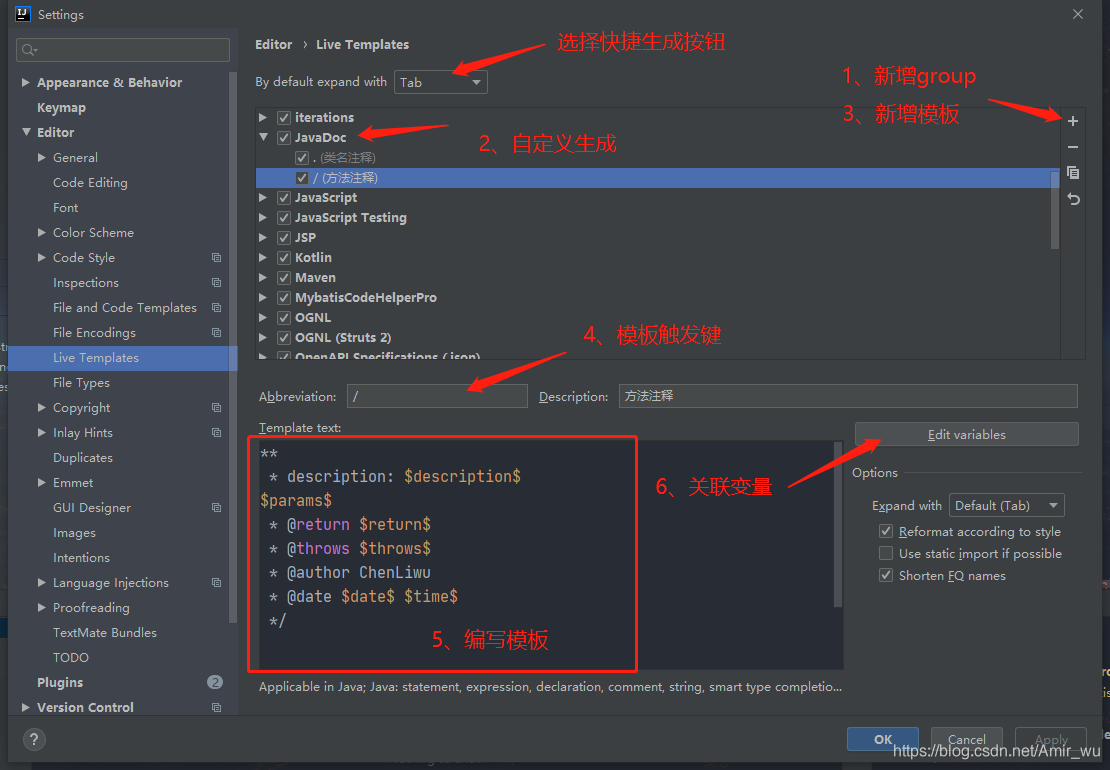intellij idea設(shè)置統(tǒng)一JavaDoc模板的方法詳解