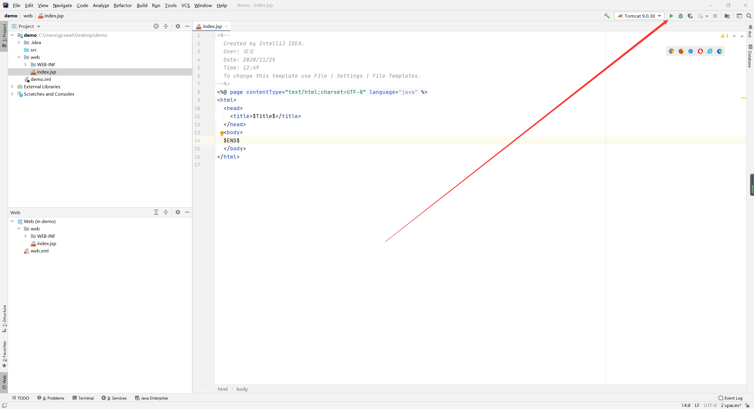 IDEA2020.2.3中創(chuàng)建JavaWeb工程的完整步驟記錄