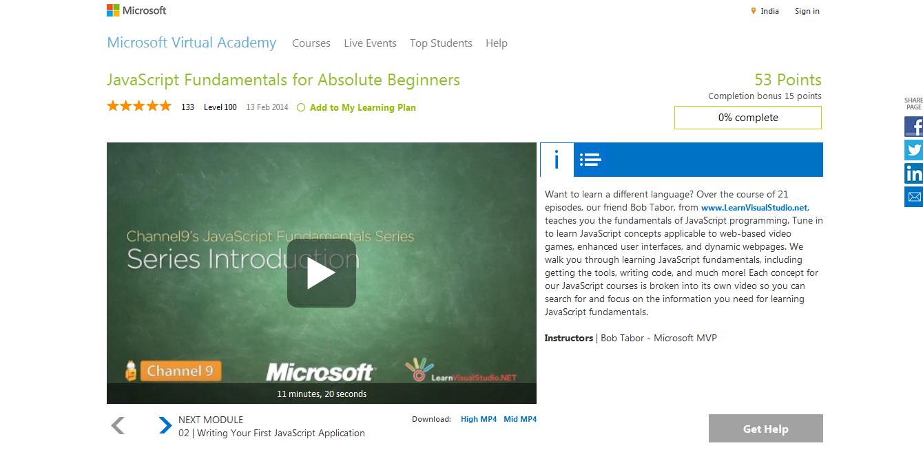 十大免費教程資源幫助新手快速學習JavaScript