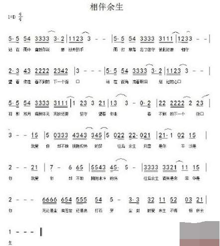 抖音往后余生風雪是你 平淡是你吉他譜完整版分享