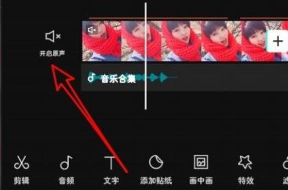 剪映去掉原視頻中的聲音教程