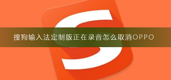 搜狗輸入法定制版正在錄音怎么取消OPPO