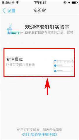釘釘實驗室專注模式怎么開啟