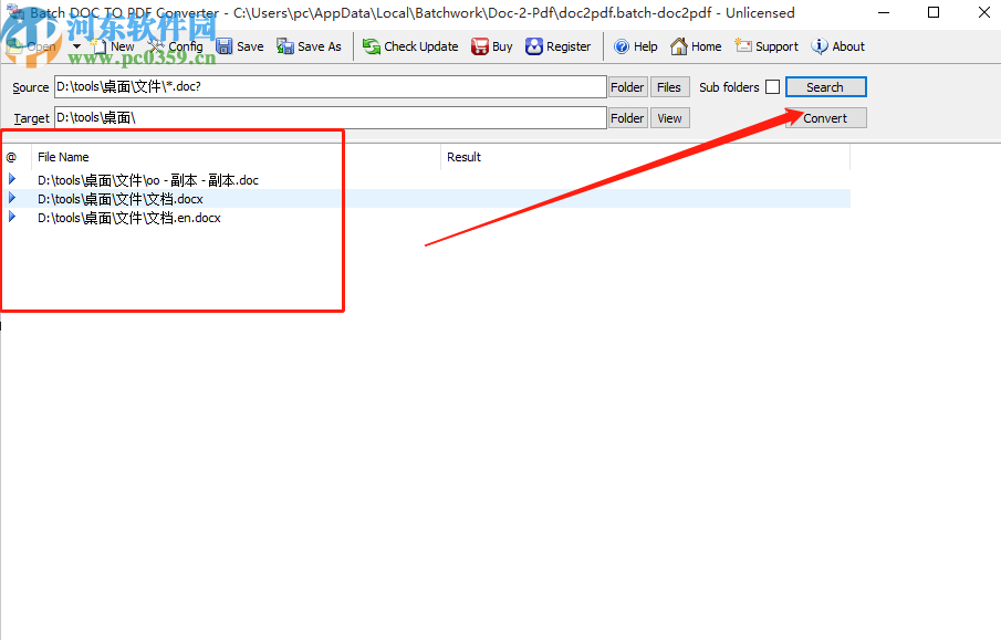 Batch DOC to PDF Converter把Word轉換成PDF文件的方法