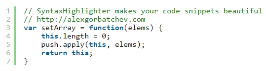 7個高性能JavaScript代碼高亮插件