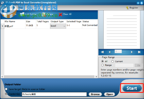 iPubsoft PDF to Excel Converter將PDF轉換成Excel文件的方法