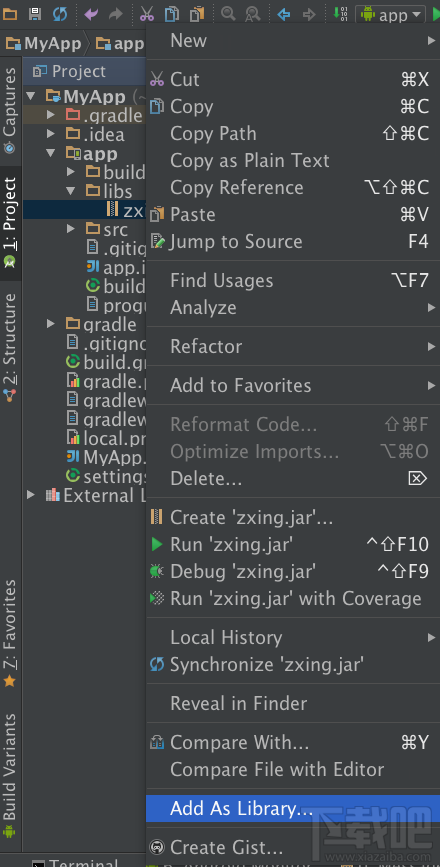 android studio如何導入第三方jar包