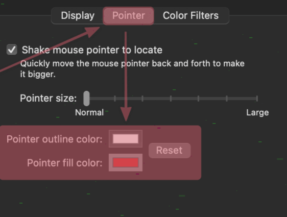 macOS鼠標指針樣式設置方法介紹