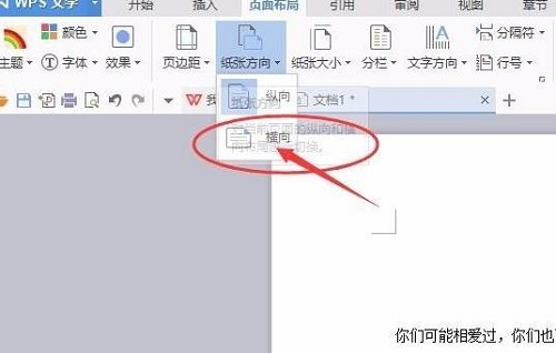 wps頁(yè)面設(shè)置橫向縱向方法