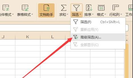 excel篩選多個(gè)條件教程