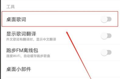 網(wǎng)易云音樂顯示歌詞在桌面教程
