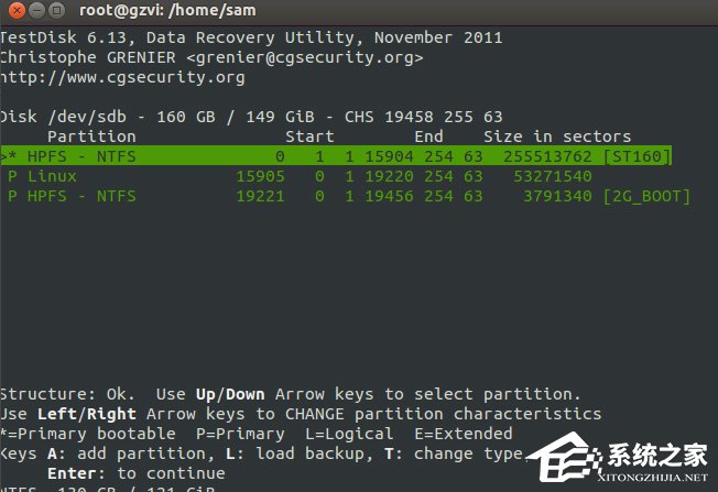 Linux系統分區表恢復的教程