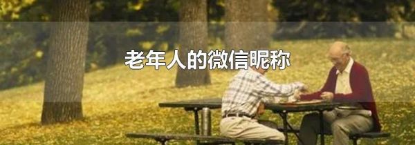 老年人的微信昵稱
