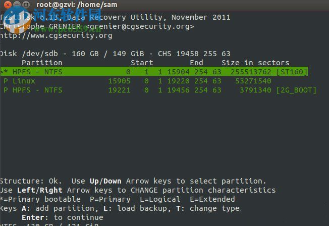 Linux分區表恢復的方法