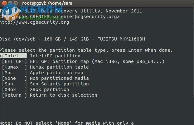 Linux分區表恢復的方法