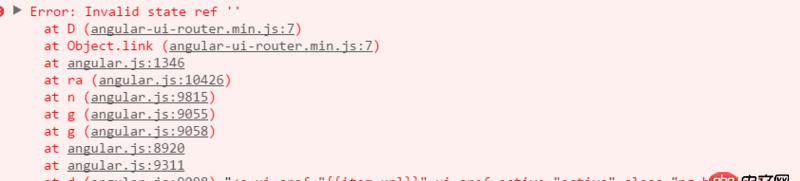 javascript - angular中ui-self中使用ui-sref="{{item.url}}"會報Invalid state ref ’’