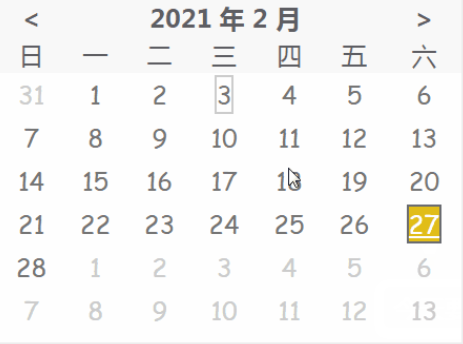 原生Js實現日歷掛件