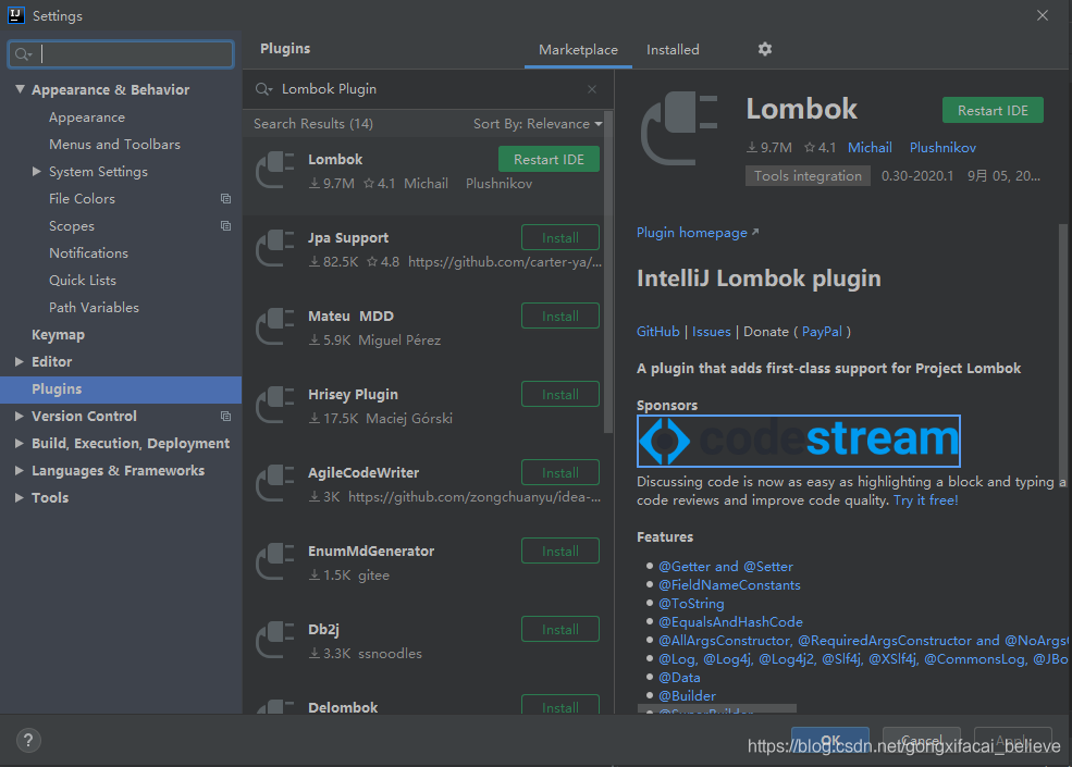IDEA中安裝和使用Lombok插件的方法