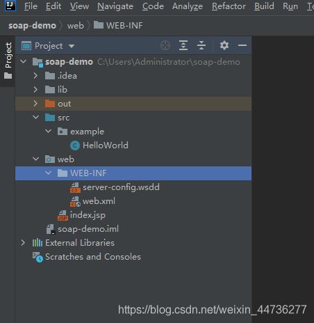 IDEA利用自帶Axis工具和wsdl文件反向生成服務端客戶端代碼圖文詳解