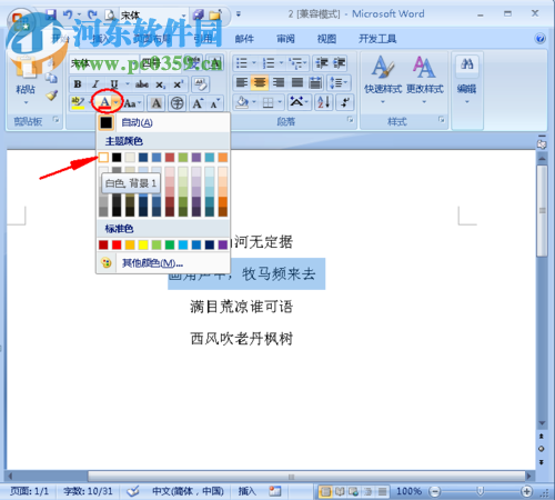 word隱藏部分內容的方法
