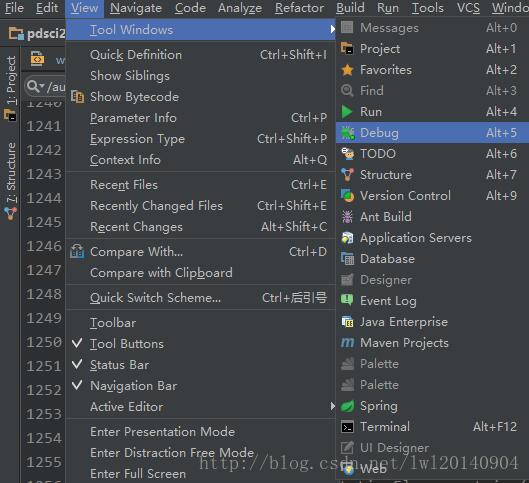 解決idea中debug工具欄消失后如何顯示的問題