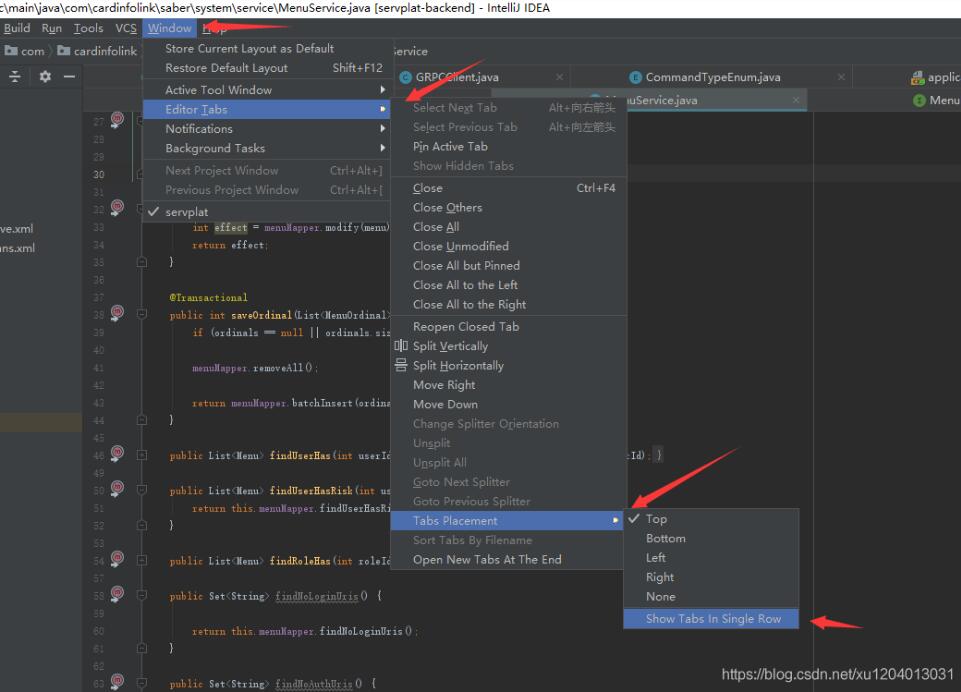 IDEA標簽tabs多行顯示的設置