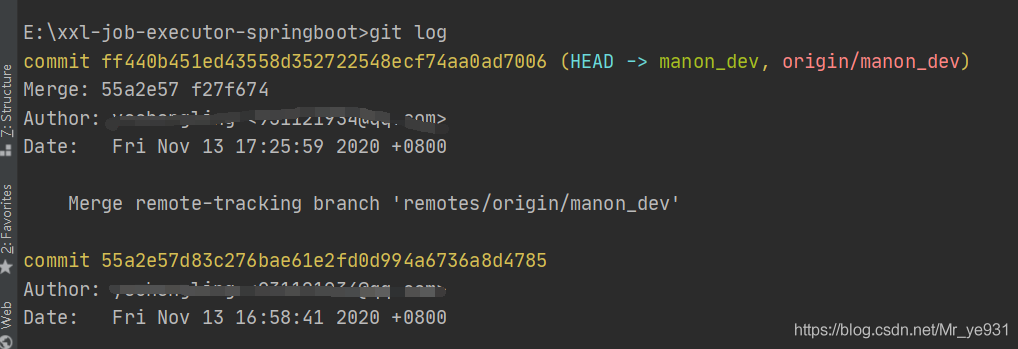 IDEA中git撤回上一次push的方法（指定回到某個版本）