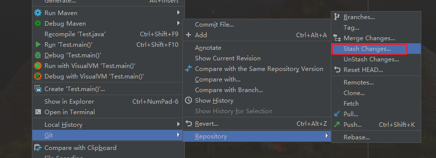 IDEA Git Stash 使用詳解