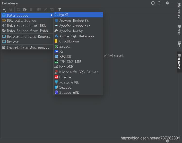 idea添加數(shù)據(jù)庫(kù)圖文教程