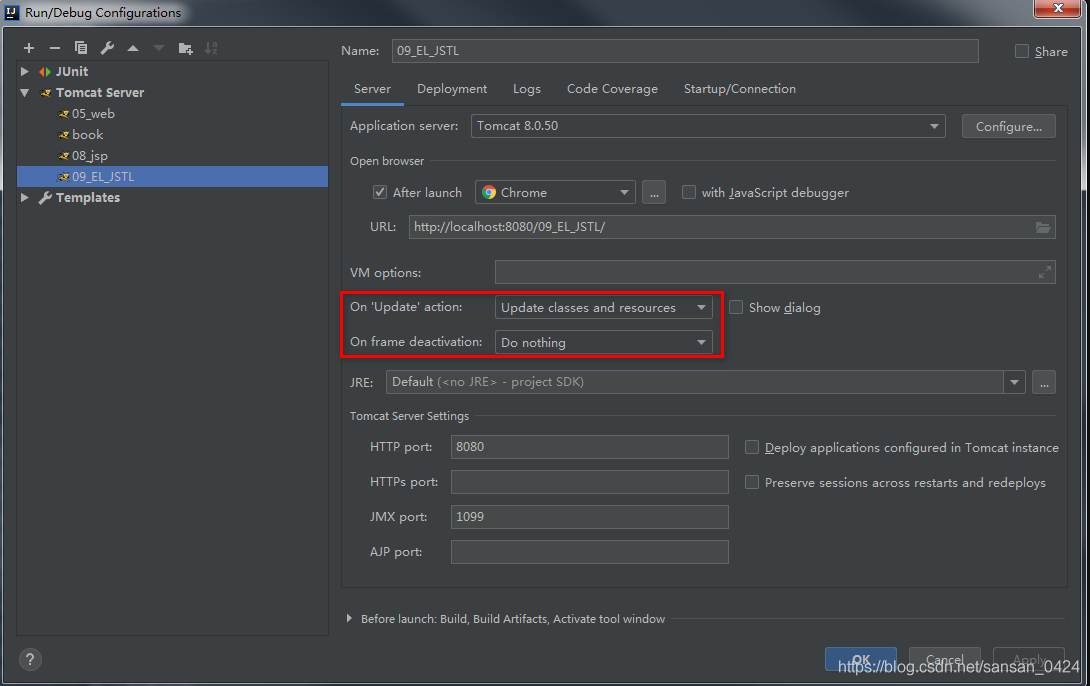 idea的使用之關于tomcat熱部署的教程