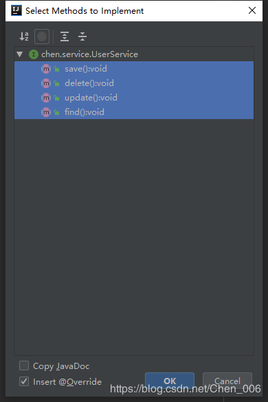 idea實現(xiàn)類快捷生成接口方法示例