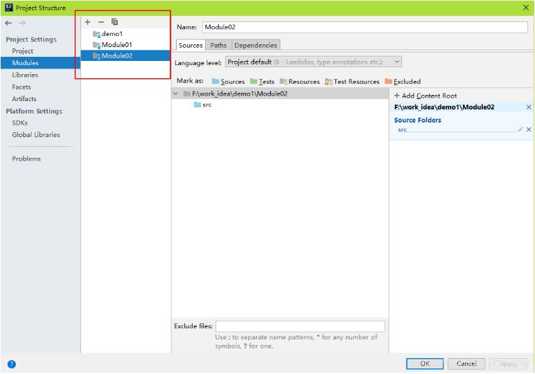 在idea 中添加和刪除模塊Module操作