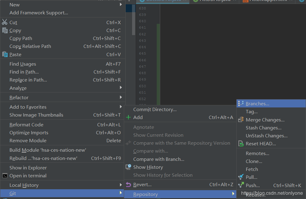 IDEA怎么切換Git分支的實現方法