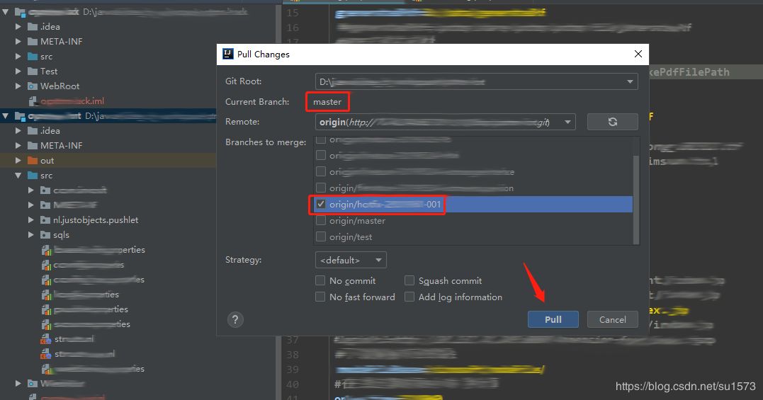 idea+git合并分支解決沖突及詳解步驟