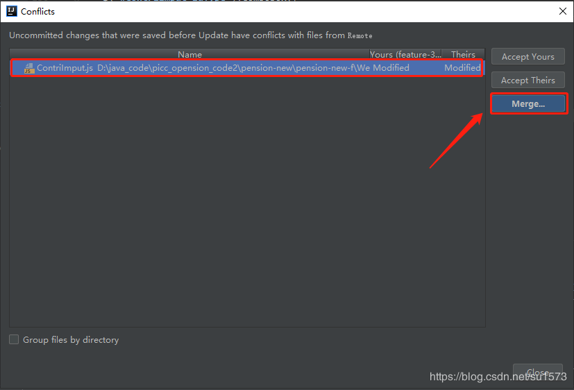 idea+git合并分支解決沖突及詳解步驟