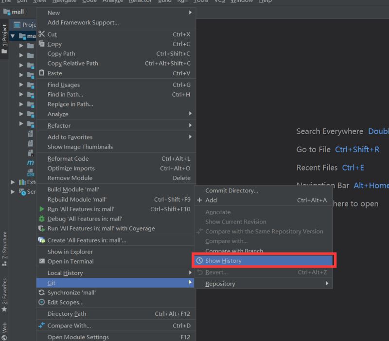 IDEA通過git回滾到某個提交節點或某個版本的操作方法