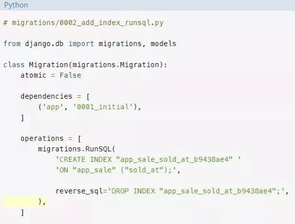 Django如何在不停機的情況下創建索引