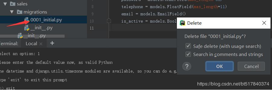 django 解決model中類寫不到數(shù)據(jù)庫(kù)中,數(shù)據(jù)庫(kù)無此字段的問題