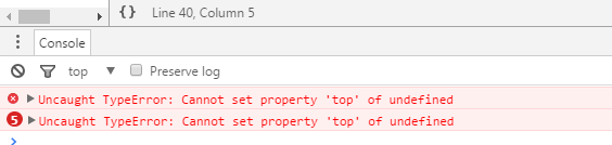 在定時器里的top賦值為何會報錯?謝謝大神