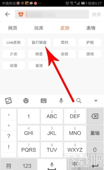 搜狗輸入法APP設(shè)置盲打皮膚的方法