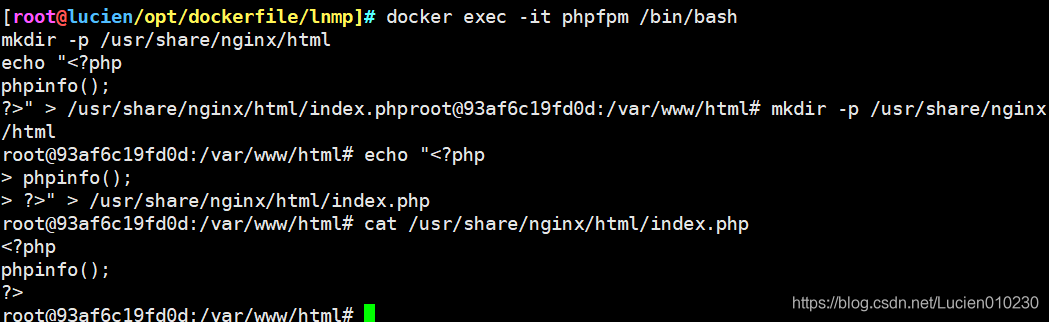 使用docker制作分布式lnmp 鏡像