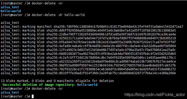 Docker 徹底刪除私有庫鏡像的操作